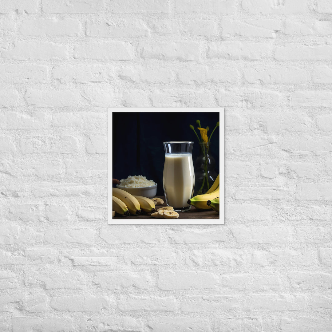 Banana Smoothie Shot Framed poster 🤤 from Yumify.AI