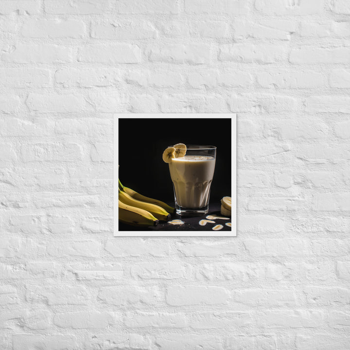 Banana Smoothie Shot Framed poster 🤤 from Yumify.AI