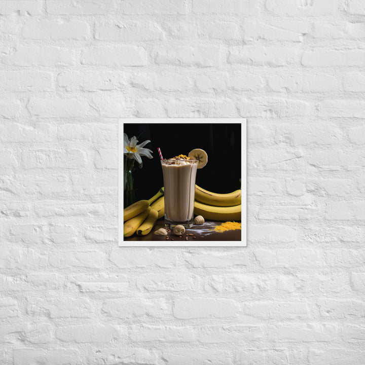 Banana Smoothie Shot Framed poster 🤤 from Yumify.AI