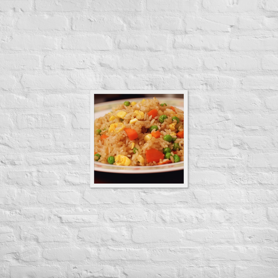 Yangzhou Fried Rice Framed poster 🤤 from Yumify.AI