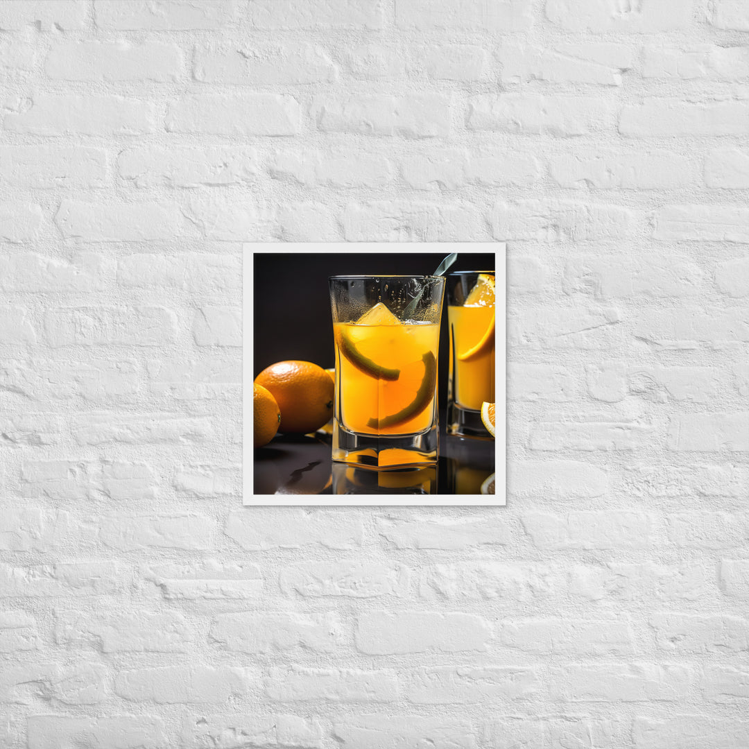 Orange Juice in a Glass Framed poster 🤤 from Yumify.AI