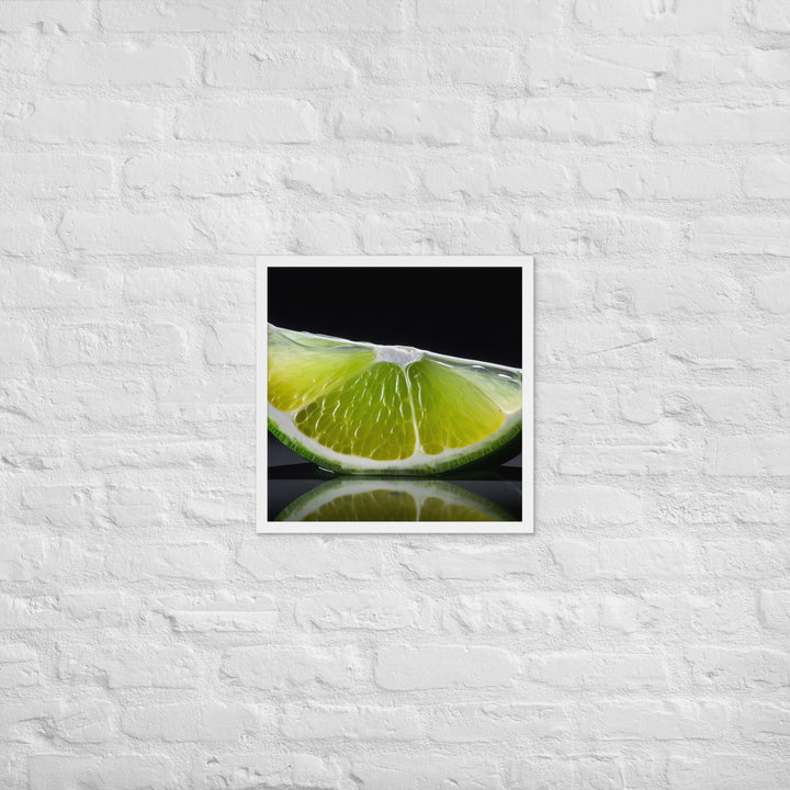 Lime Wedge Framed poster 🤤 from Yumify.AI