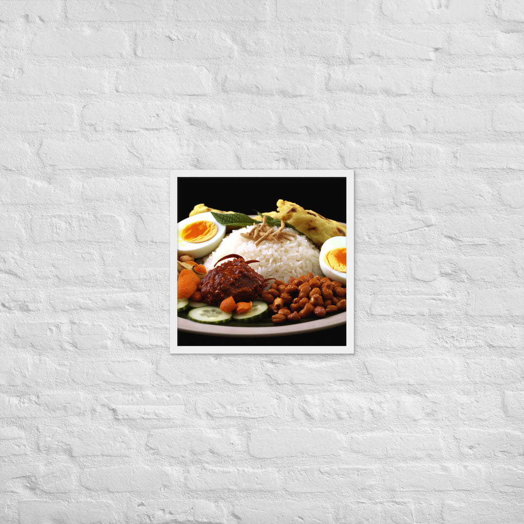 Nasi Lemak Framed poster 🤤 from Yumify.AI