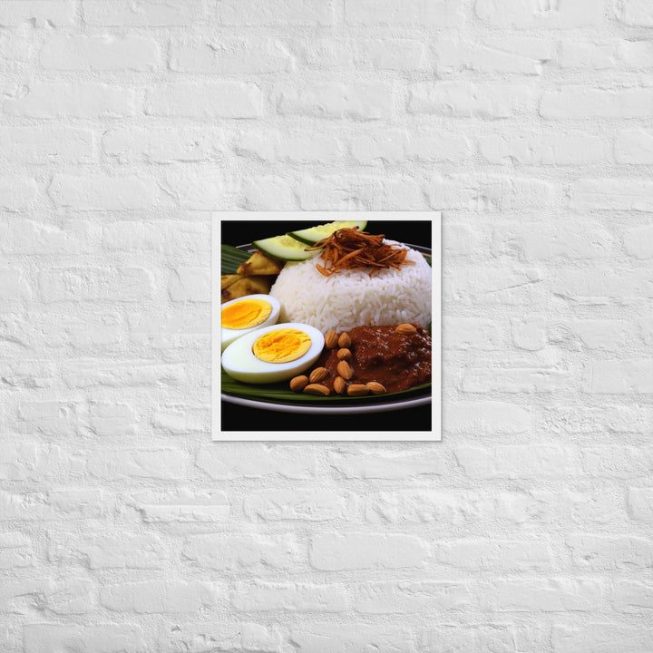 Nasi Lemak Framed poster 🤤 from Yumify.AI