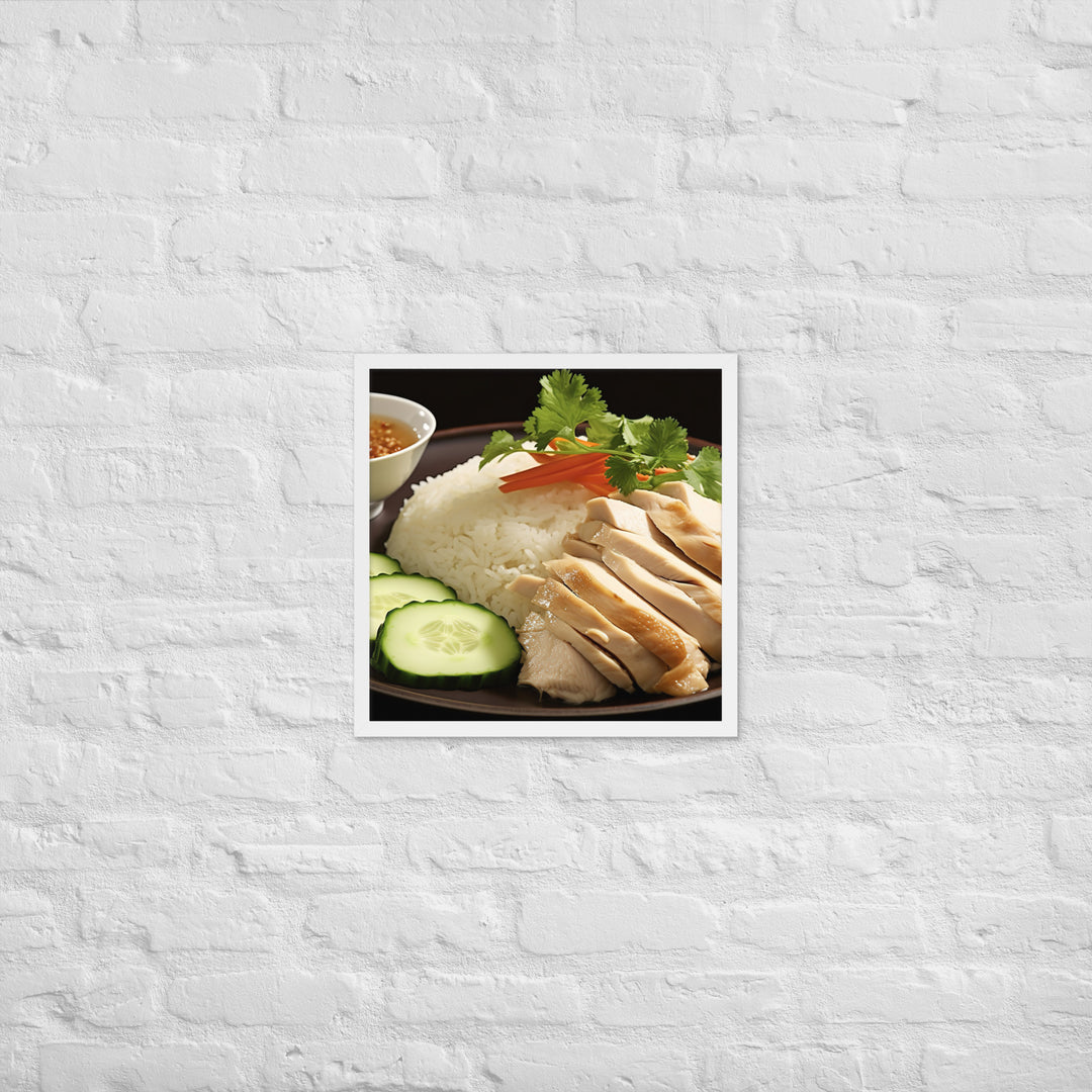 Hainanese Chicken Rice Framed poster 🤤 from Yumify.AI