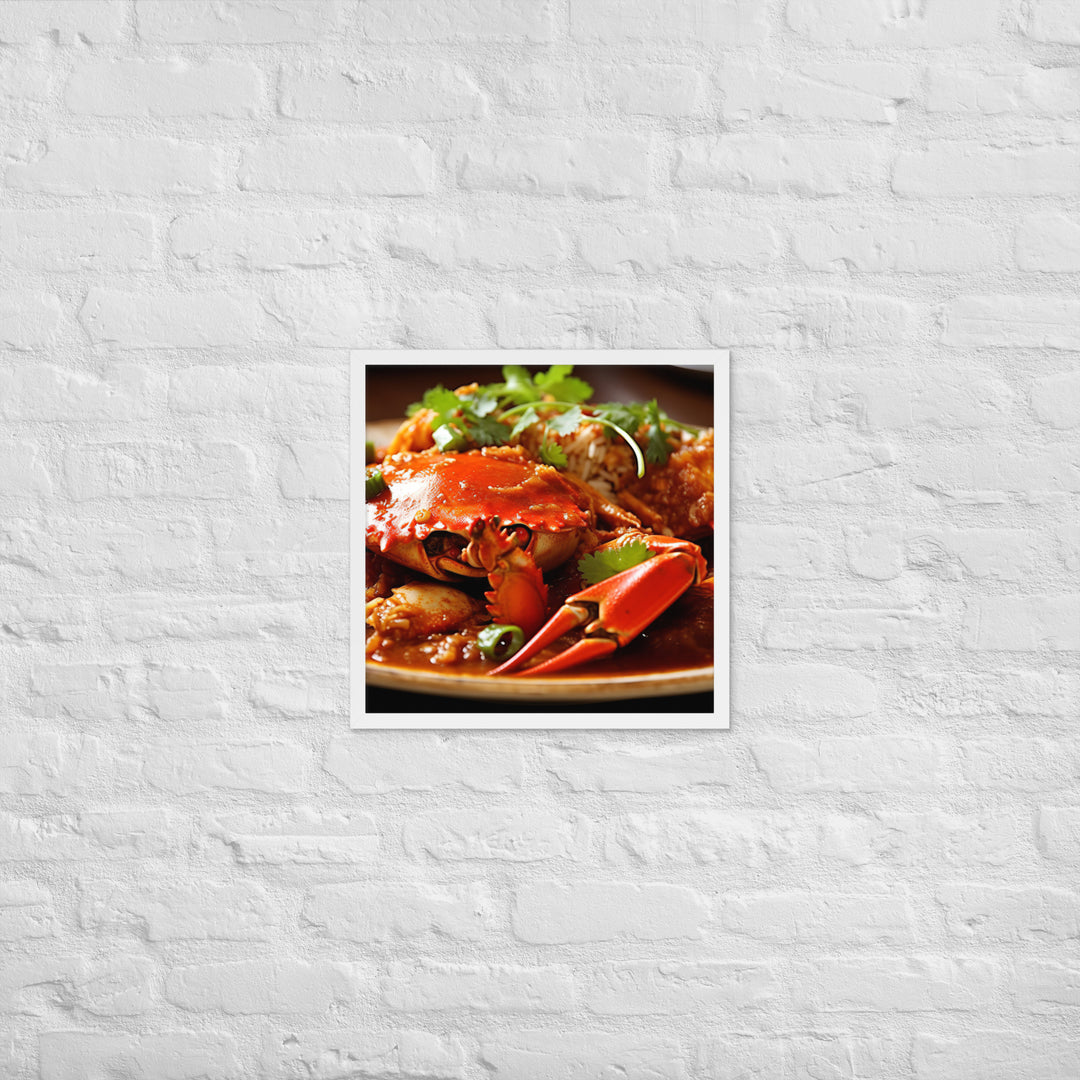 Chili Crab Framed poster 🤤 from Yumify.AI