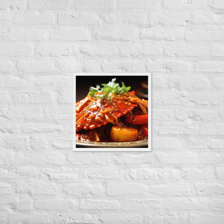 Chili Crab Framed poster 🤤 from Yumify.AI