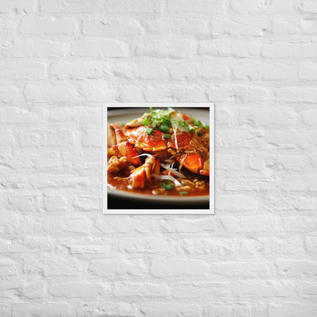 Chili Crab Framed poster 🤤 from Yumify.AI