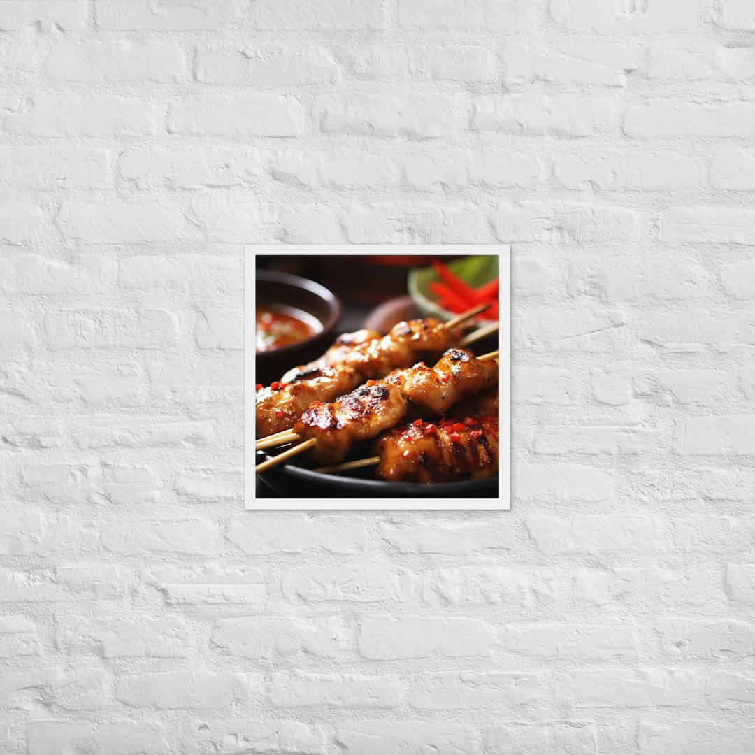 Sate Ayam Framed poster 🤤 from Yumify.AI