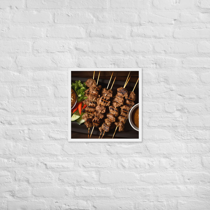 Satay Framed poster 🤤 from Yumify.AI