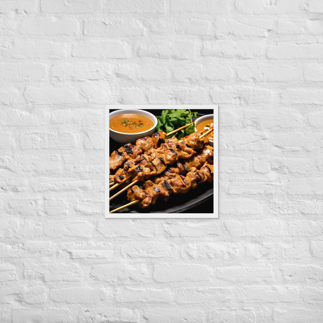 Satay Framed poster 🤤 from Yumify.AI