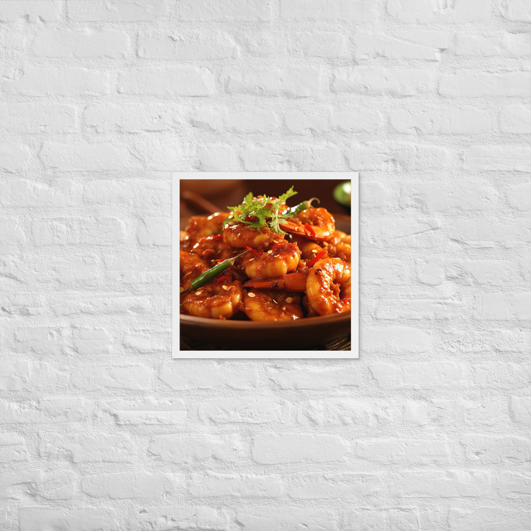 Sambal Goreng Udang Framed poster 🤤 from Yumify.AI