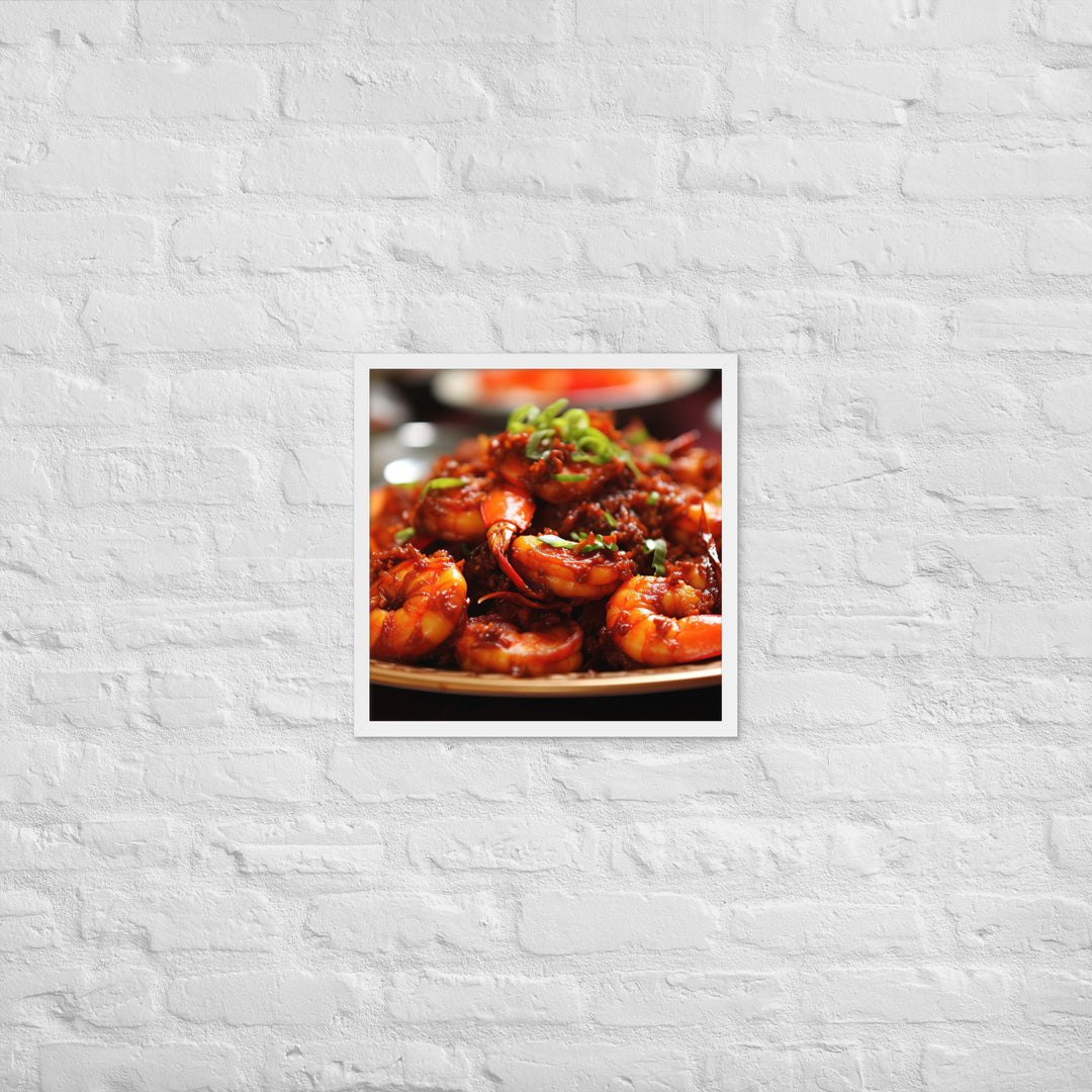 Sambal Goreng Udang Framed poster 🤤 from Yumify.AI