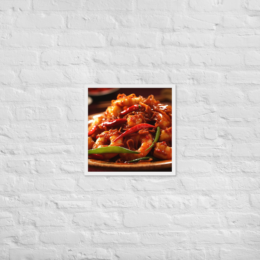 Sambal Goreng Udang Framed poster 🤤 from Yumify.AI