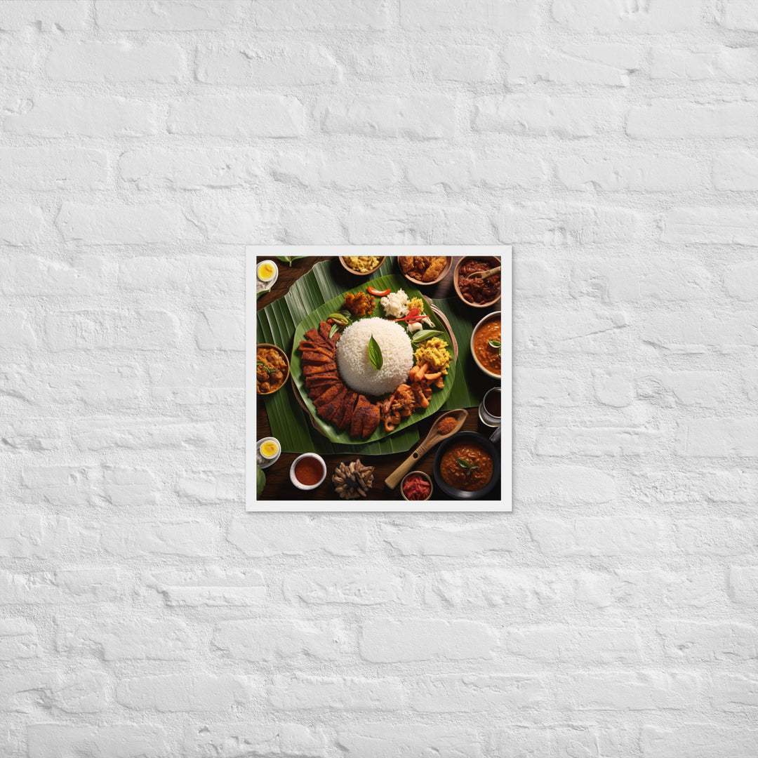 Nasi Padang Framed poster 🤤 from Yumify.AI