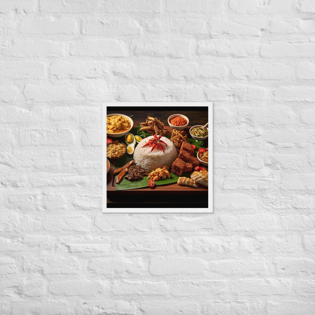 Nasi Padang Framed poster 🤤 from Yumify.AI