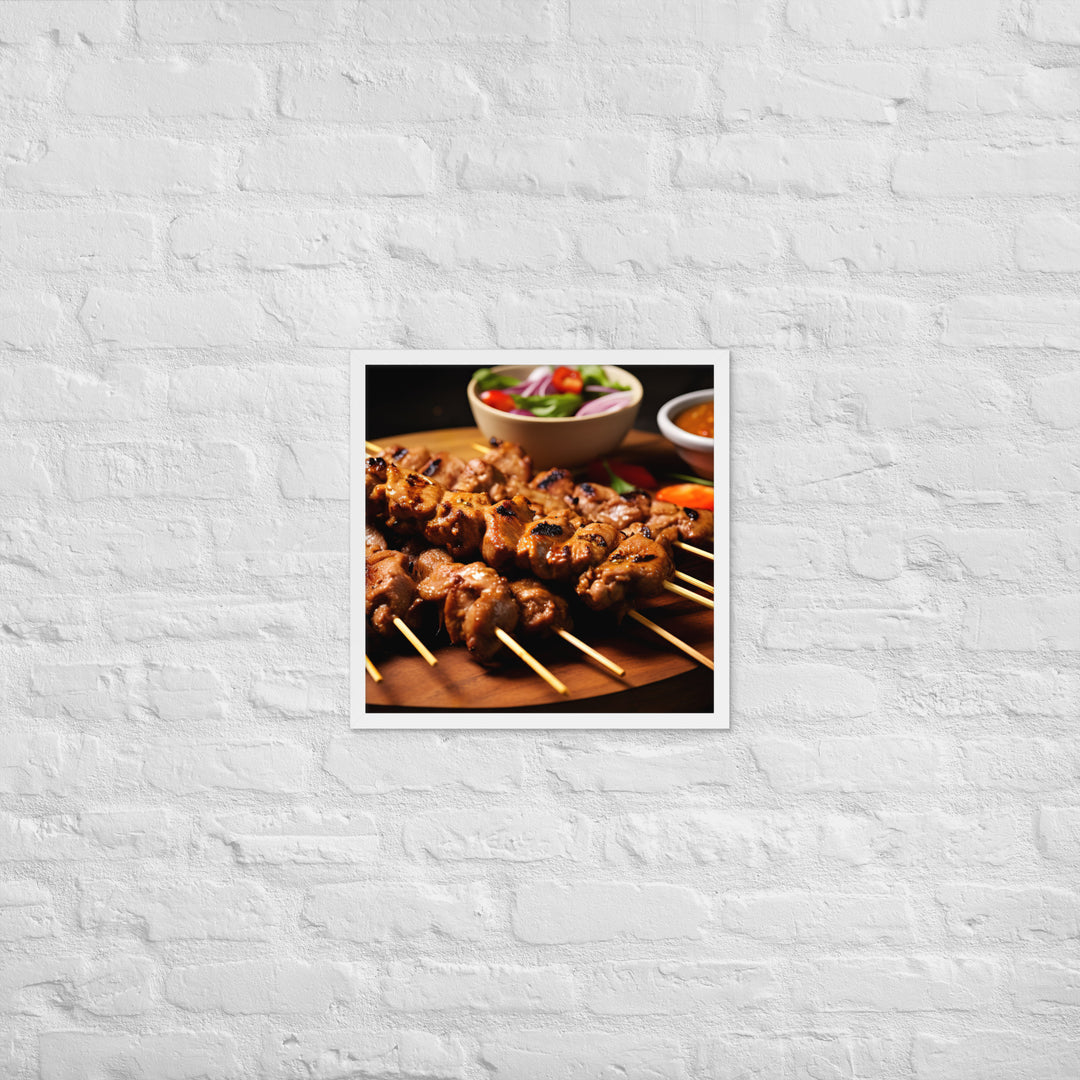 Satay Framed poster 🤤 from Yumify.AI