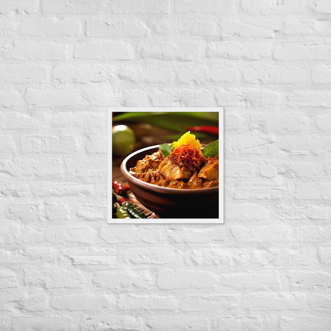 Rendang Framed poster 🤤 from Yumify.AI