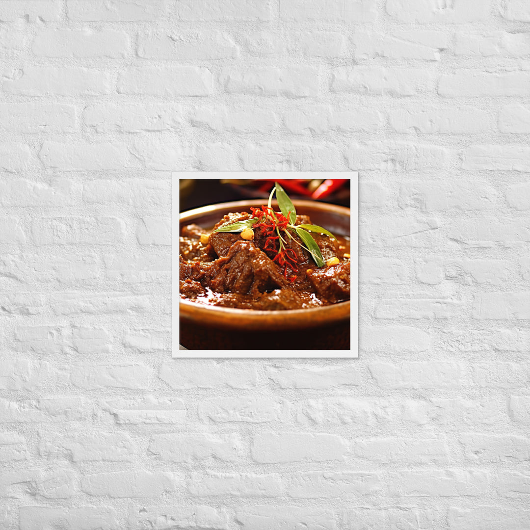 Rendang Framed poster 🤤 from Yumify.AI