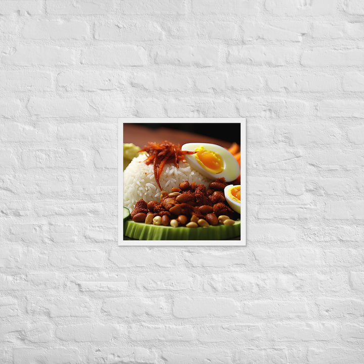 Nasi Lemak Framed poster 🤤 from Yumify.AI