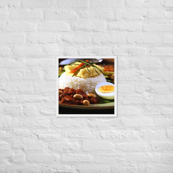 Nasi Lemak Framed poster 🤤 from Yumify.AI