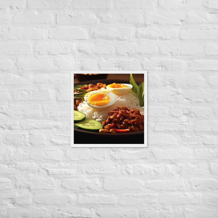 Nasi Lemak Framed poster 🤤 from Yumify.AI