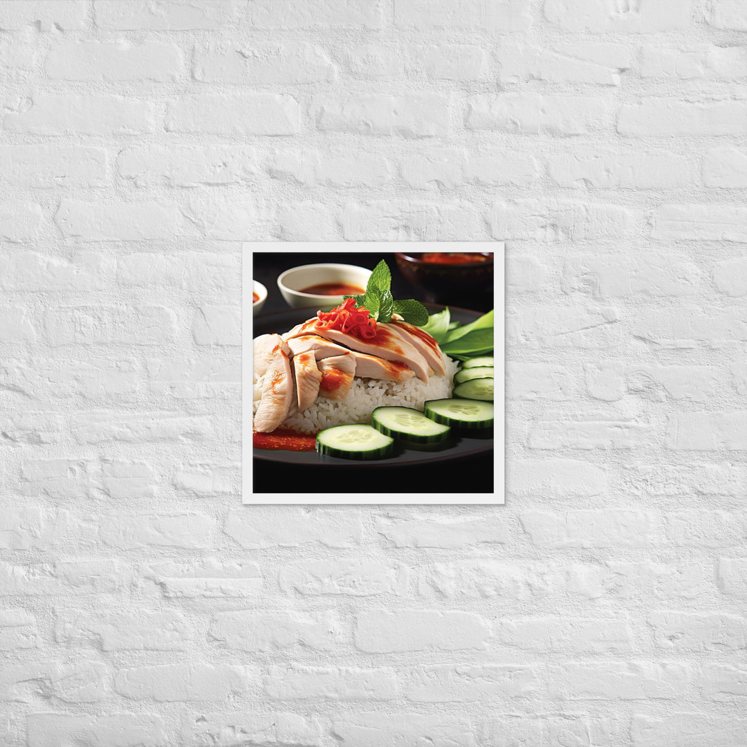 Hainanese Chicken Rice Framed poster 🤤 from Yumify.AI