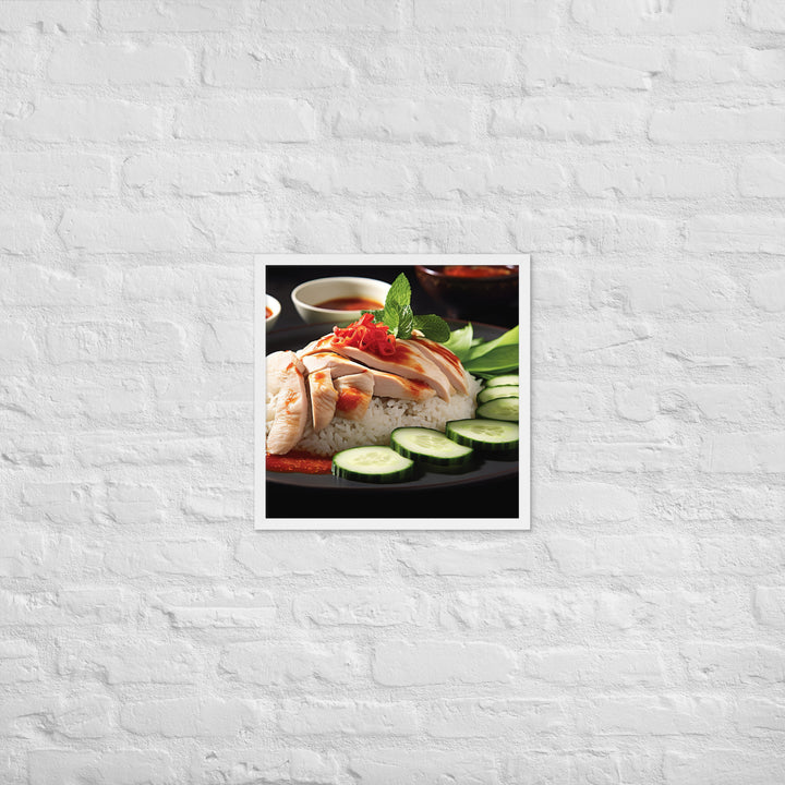 Hainanese Chicken Rice Framed poster 🤤 from Yumify.AI