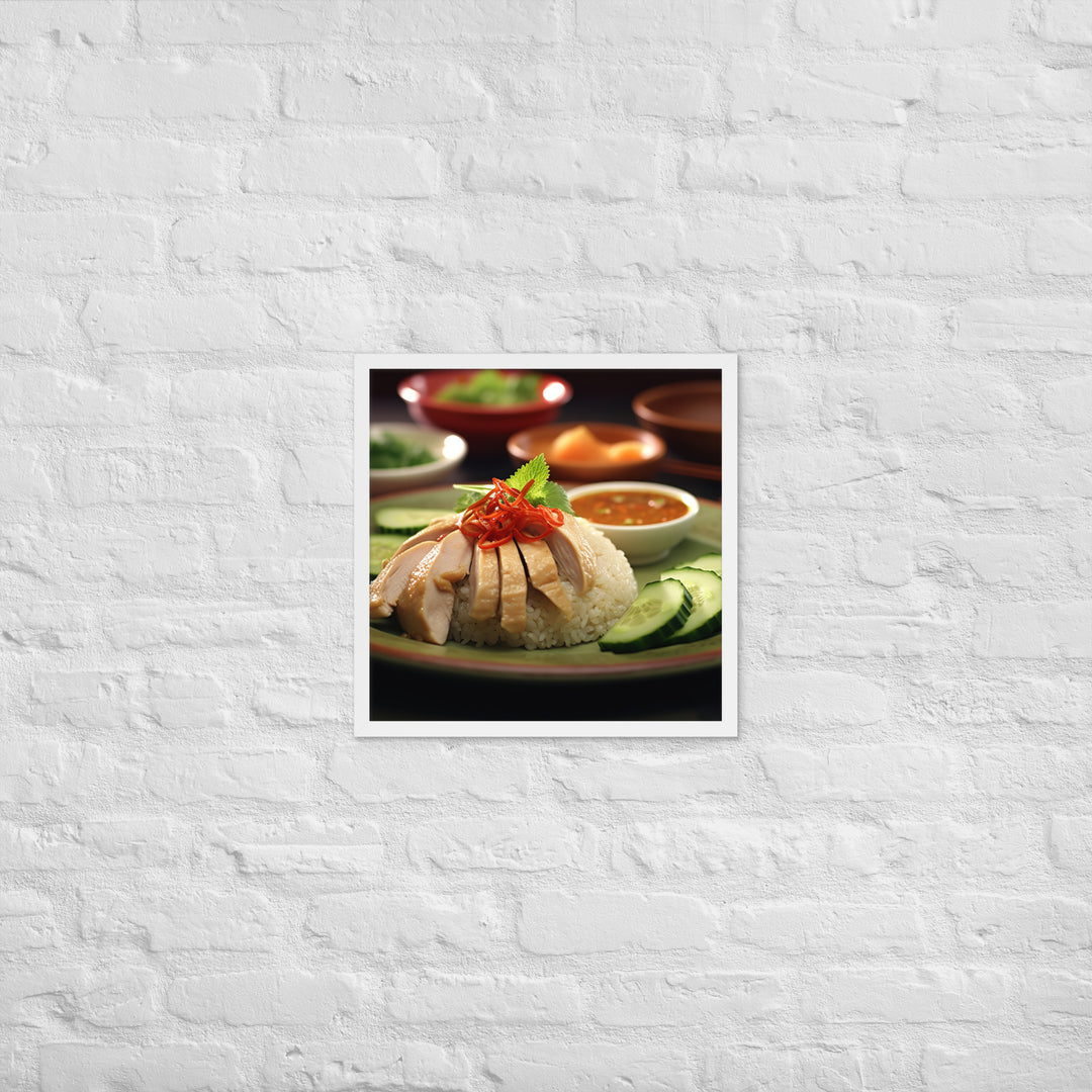 Hainanese Chicken Rice Framed poster 🤤 from Yumify.AI