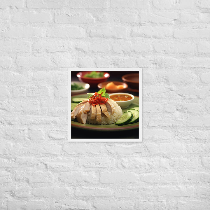 Hainanese Chicken Rice Framed poster 🤤 from Yumify.AI