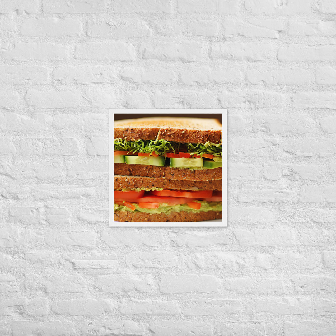 Veggie Sandwich Framed poster 🤤 from Yumify.AI