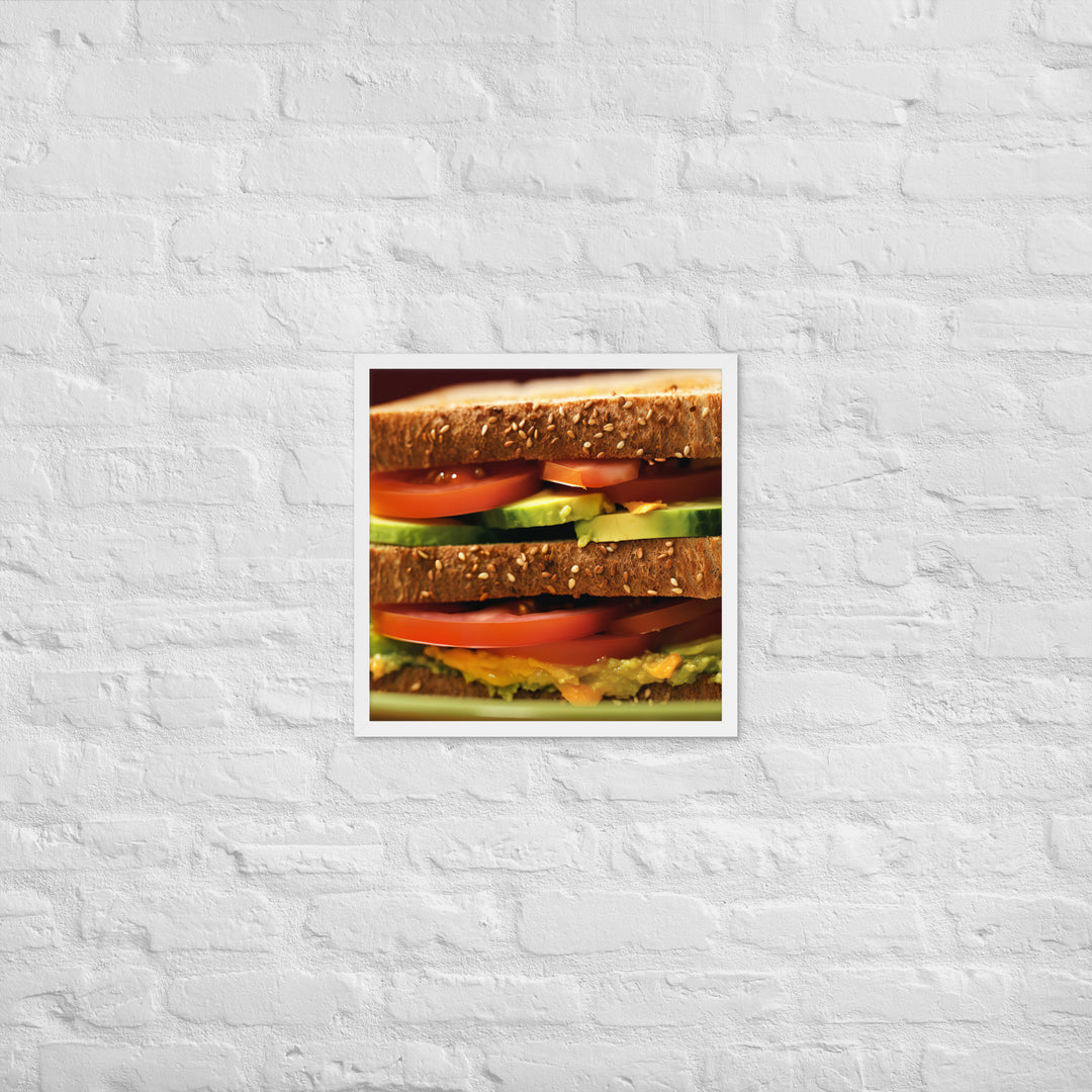 Veggie Sandwich Framed poster 🤤 from Yumify.AI