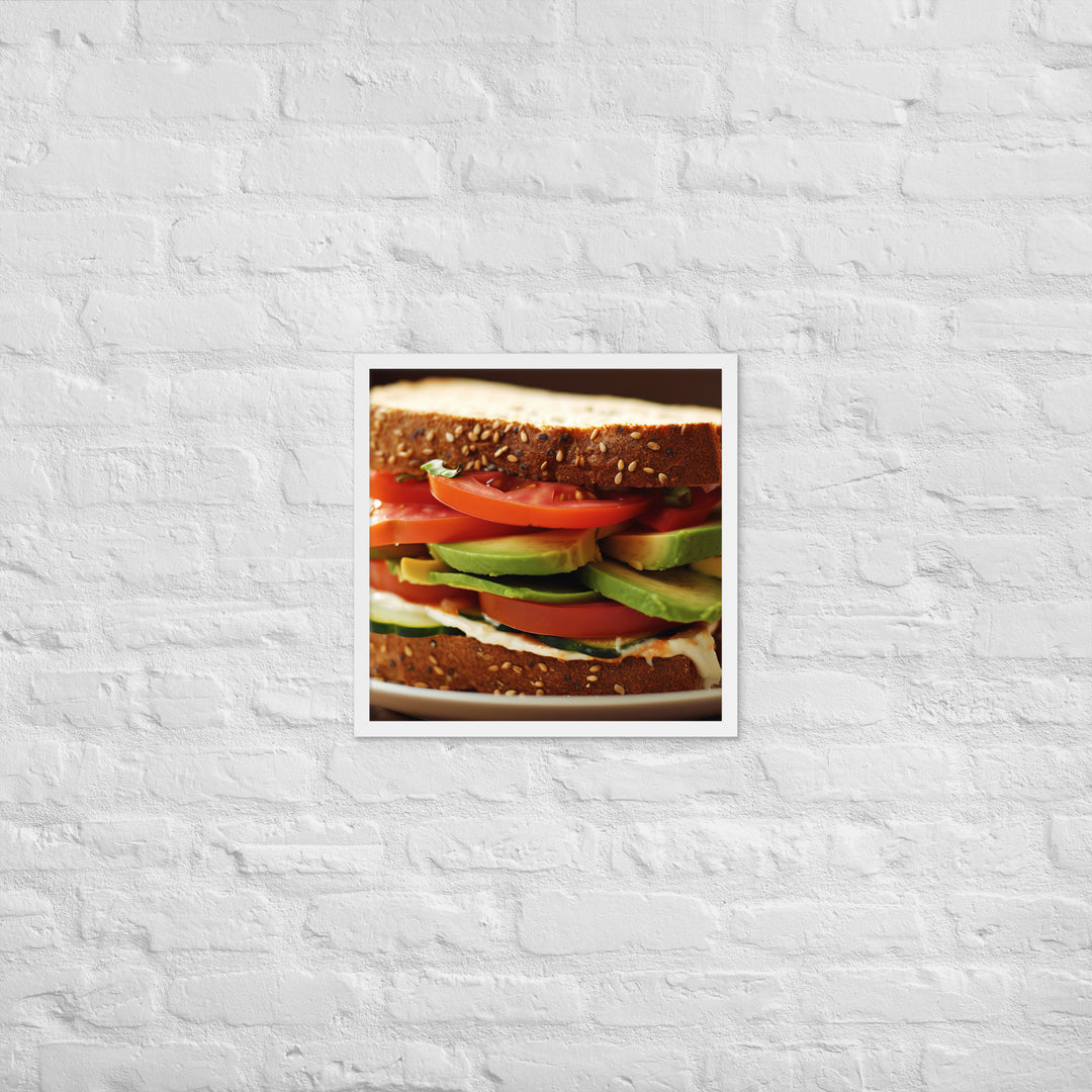 Veggie Sandwich Framed poster 🤤 from Yumify.AI