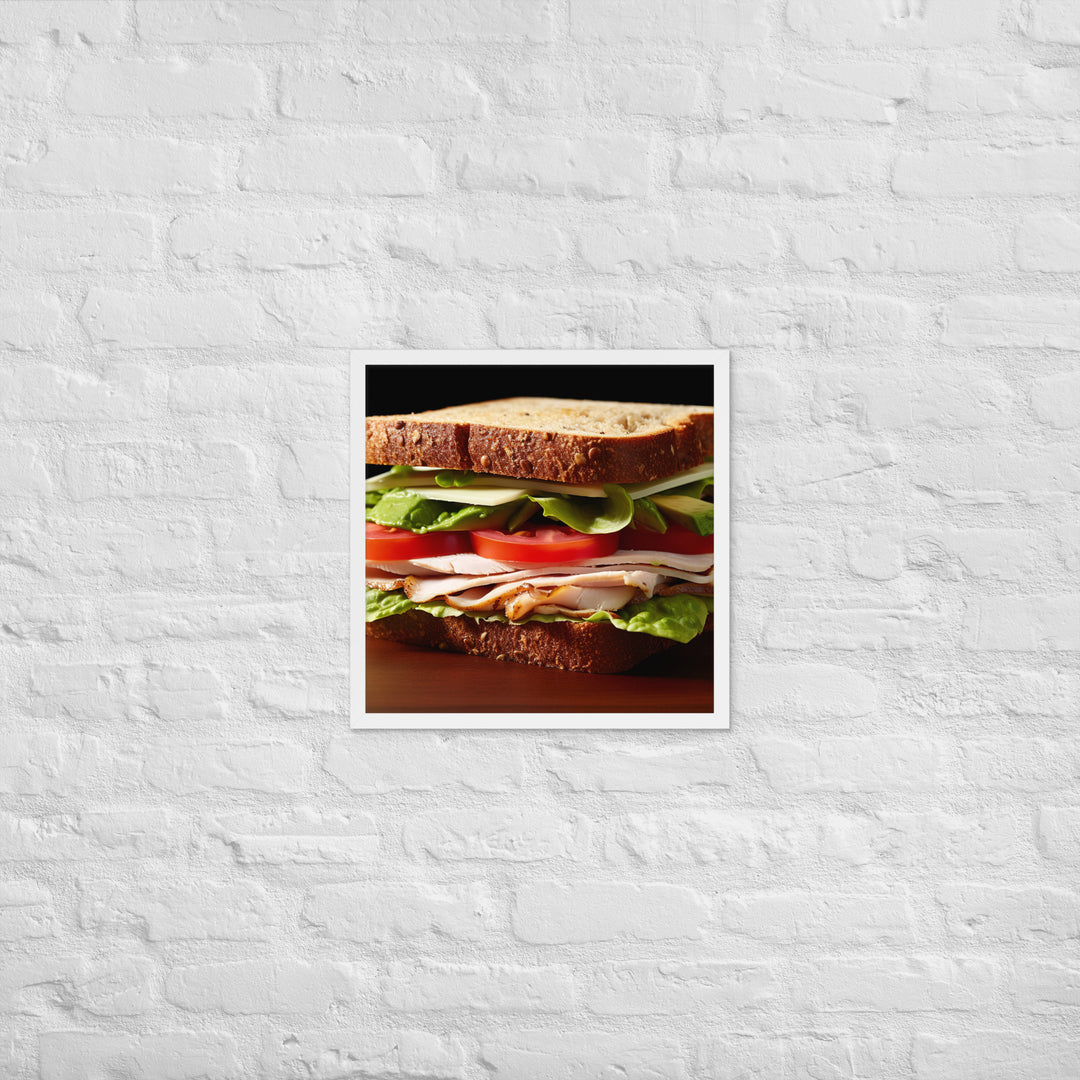 Turkey and Avocado Sandwich Framed poster 🤤 from Yumify.AI