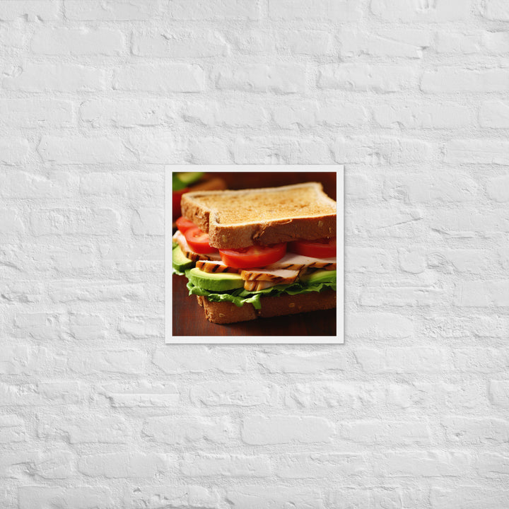 Turkey and Avocado Sandwich Framed poster 🤤 from Yumify.AI