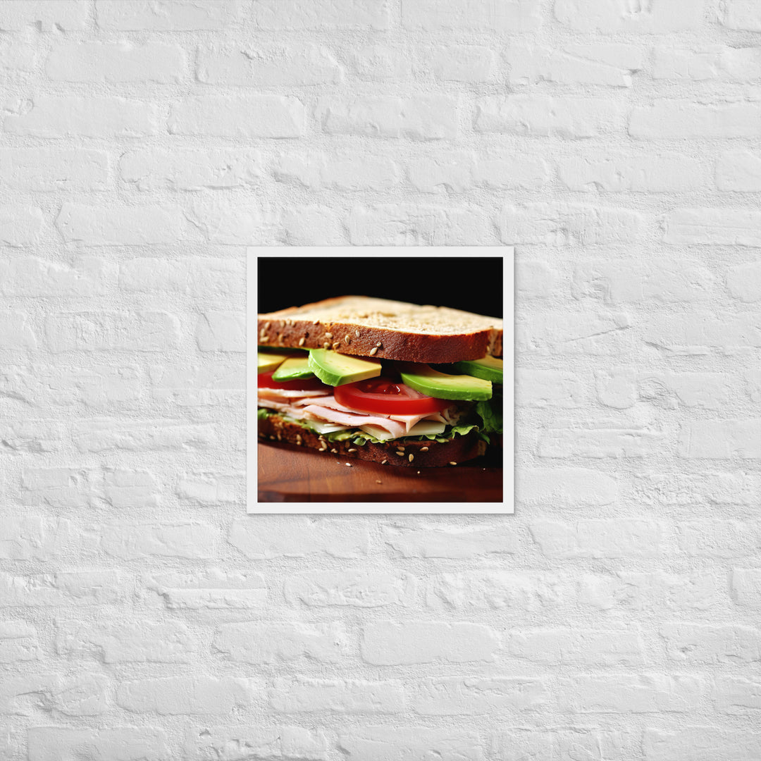 Turkey and Avocado Sandwich Framed poster 🤤 from Yumify.AI