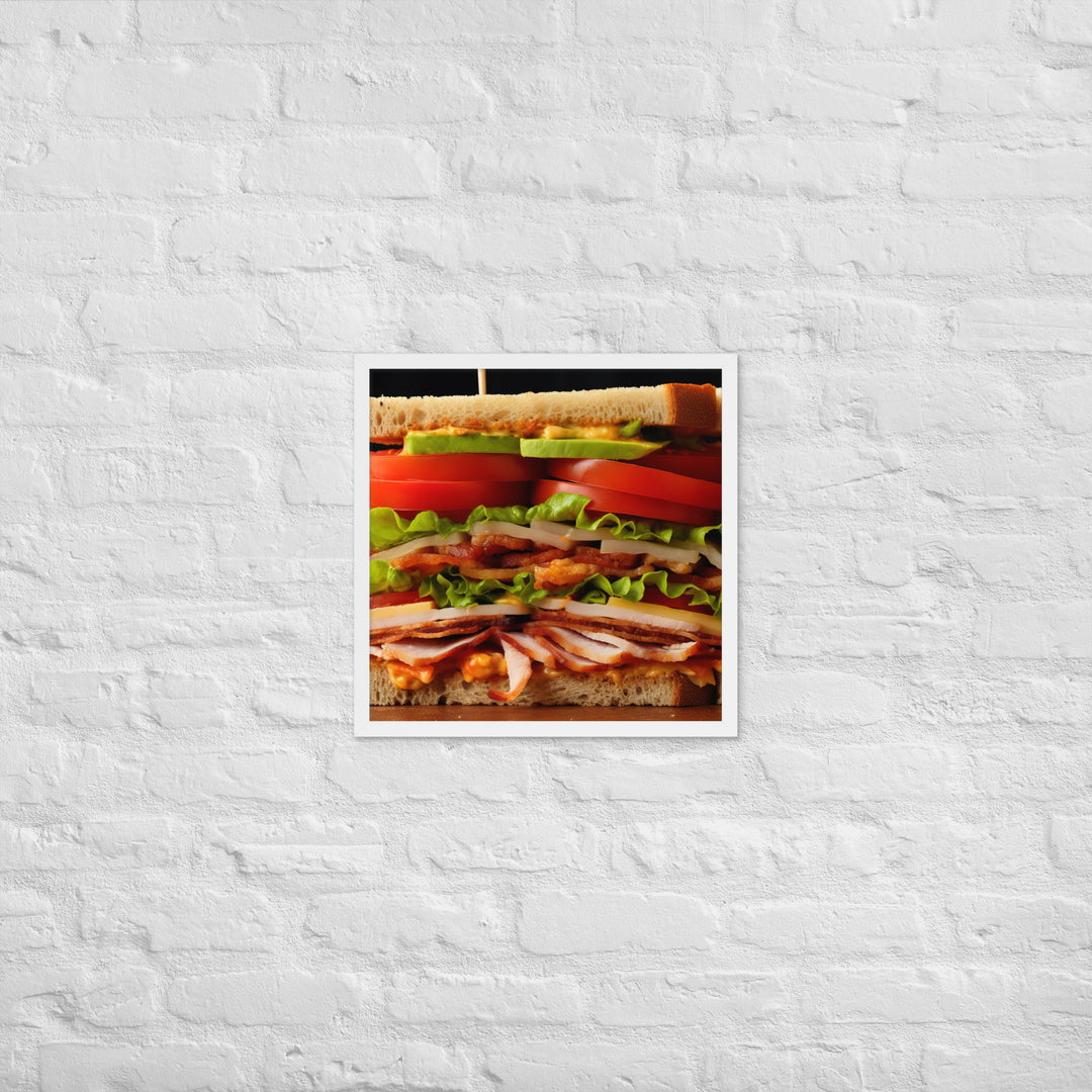 Club Sandwich Framed poster 🤤 from Yumify.AI