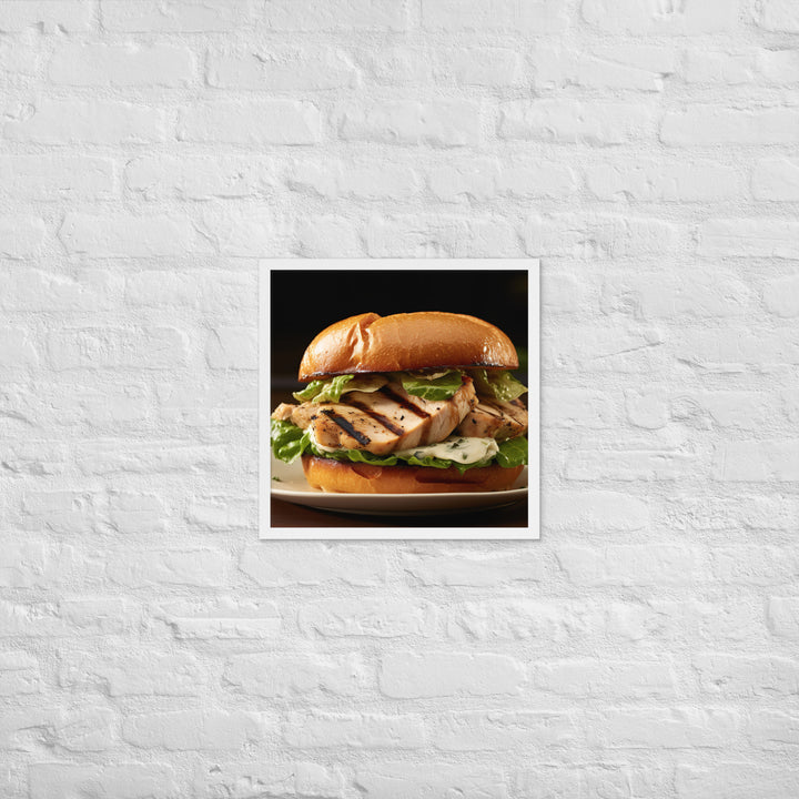 Chicken Caesar Sandwich Framed poster 🤤 from Yumify.AI