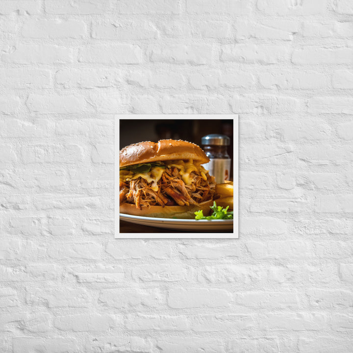 Pulled Pork Sandwich Framed poster 🤤 from Yumify.AI
