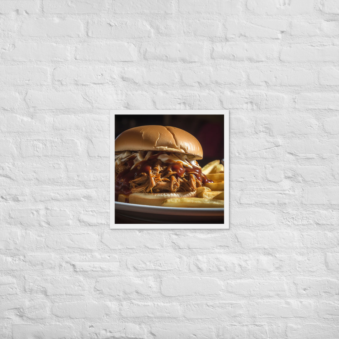 Pulled Pork Sandwich Framed poster 🤤 from Yumify.AI