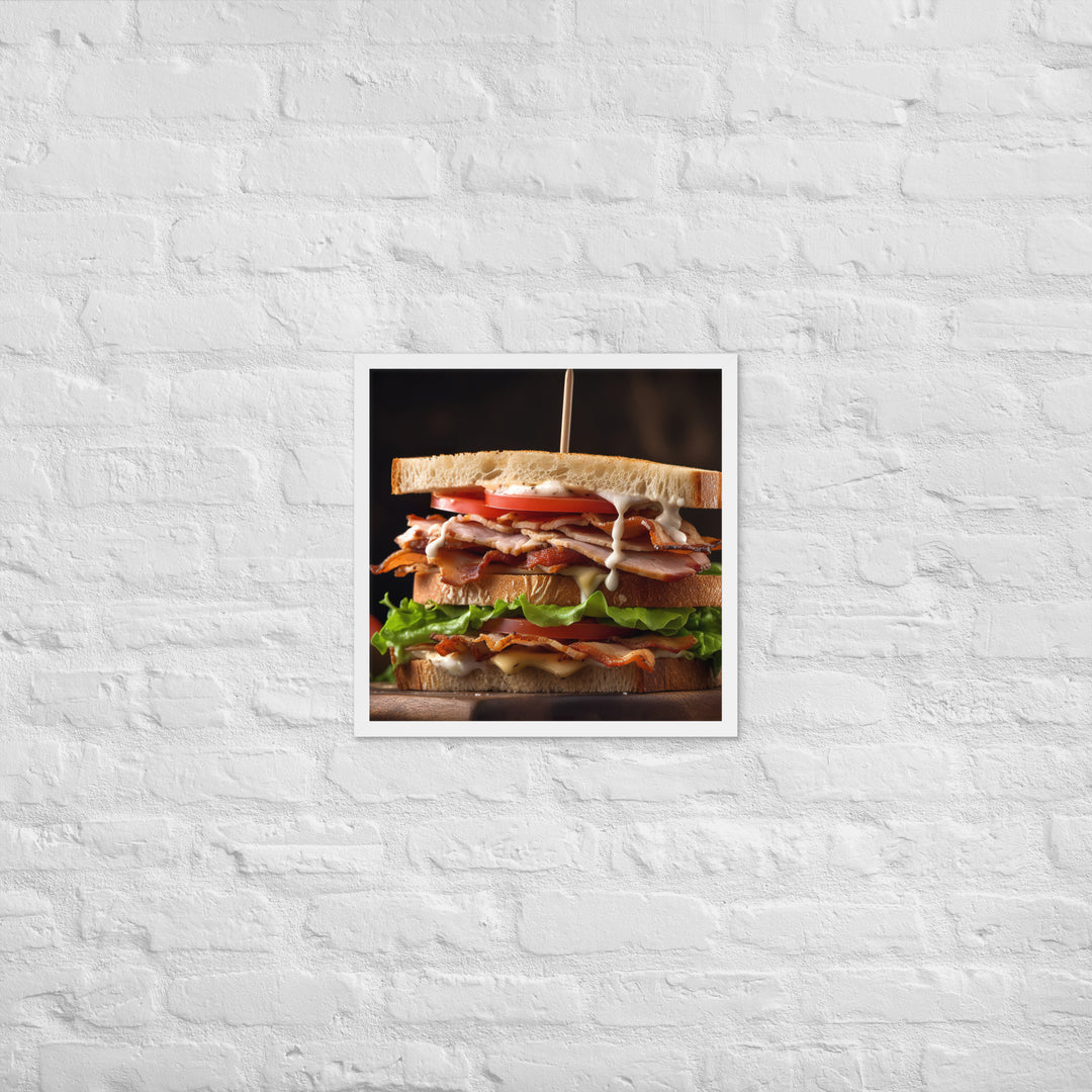 Triple decker Club sandwich Framed poster 🤤 from Yumify.AI