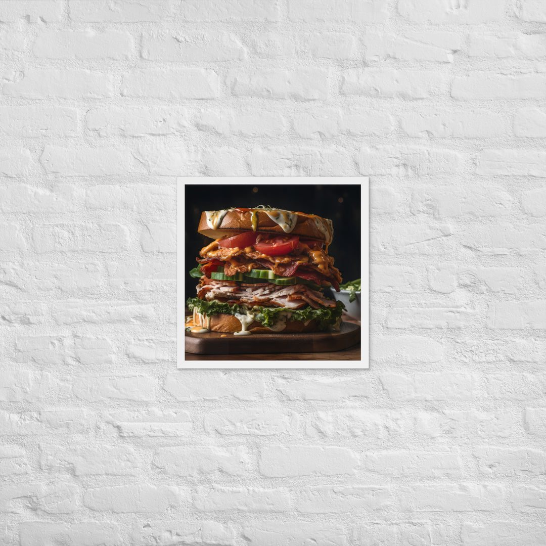 The Ultimate Club Sandwich Framed poster 🤤 from Yumify.AI