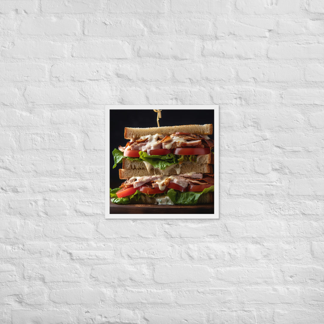 The Ultimate Club Sandwich Framed poster 🤤 from Yumify.AI