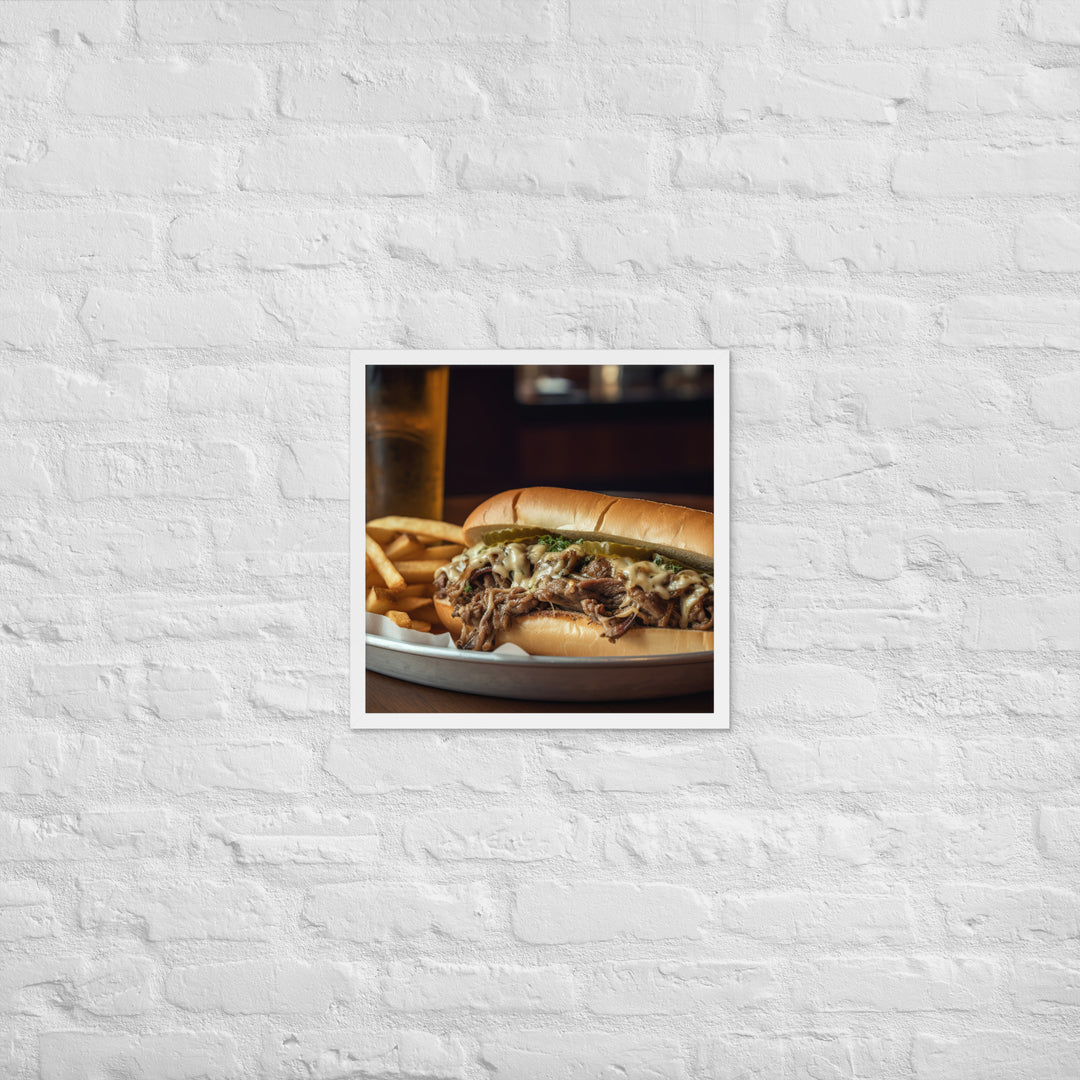 The Perfect Philly Cheesesteak Combo Framed poster 🤤 from Yumify.AI