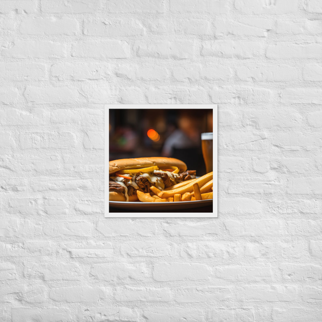 The Perfect Philly Cheesesteak Combo Framed poster 🤤 from Yumify.AI