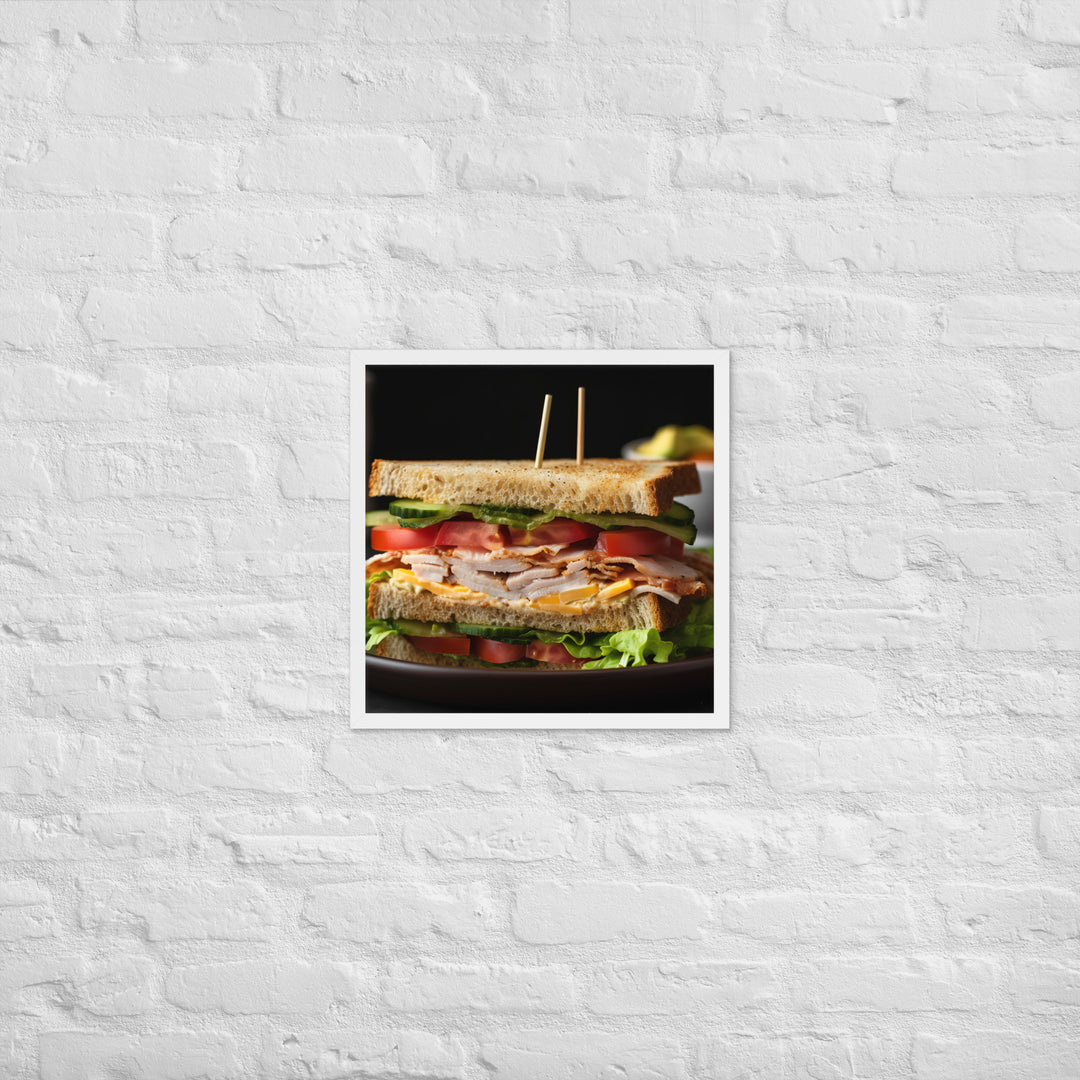 The Perfect Club Sandwich Framed poster 🤤 from Yumify.AI