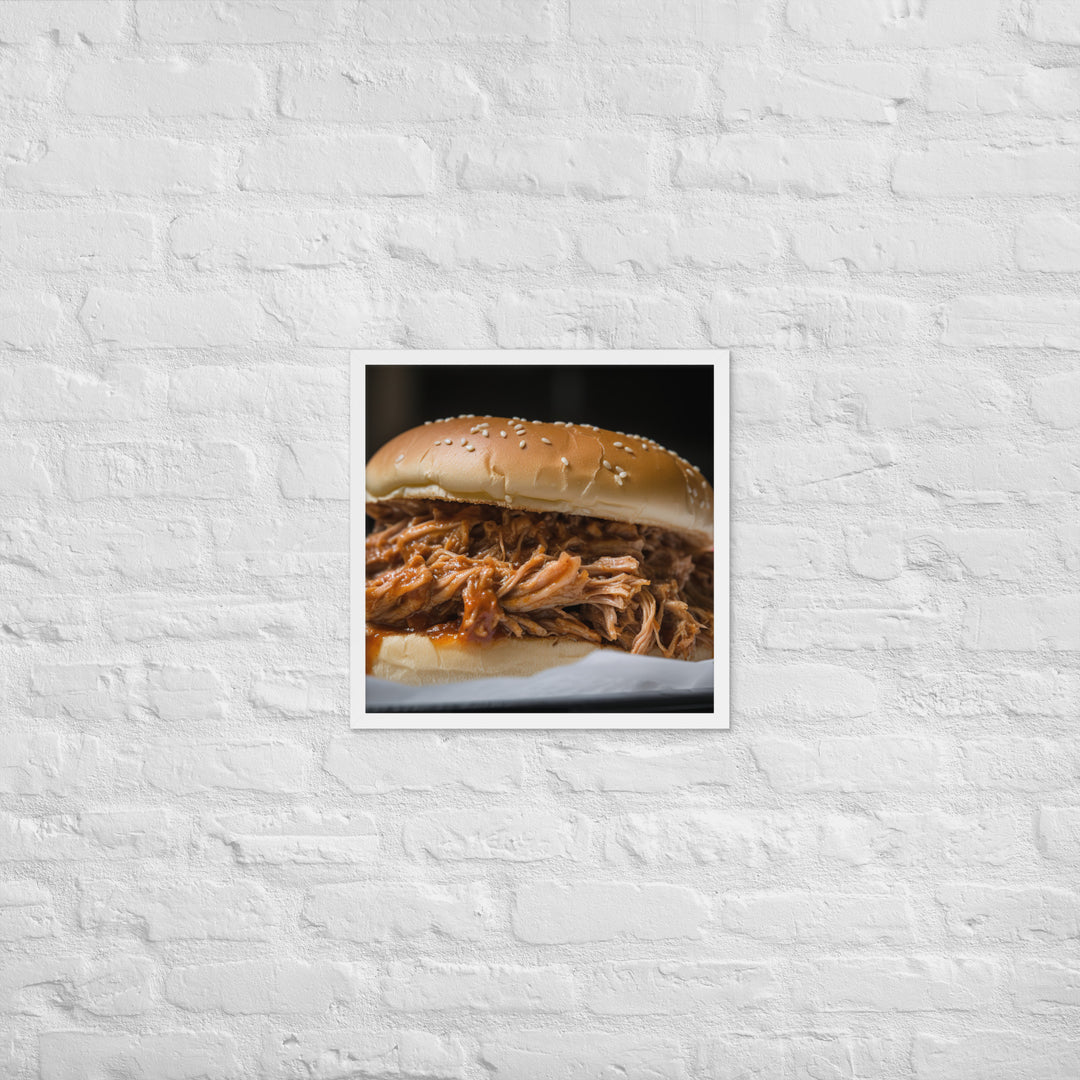 Pulled Pork Sandwich Framed poster 🤤 from Yumify.AI