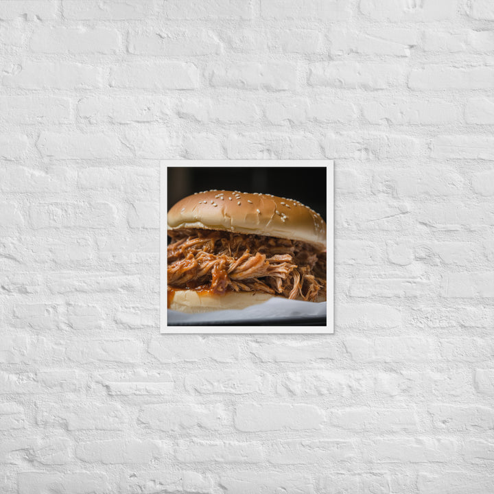 Pulled Pork Sandwich Framed poster 🤤 from Yumify.AI