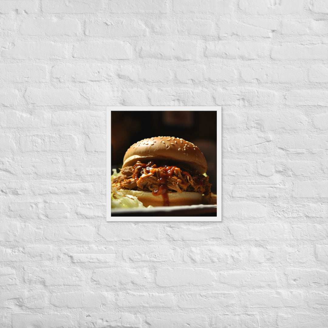 Pulled Pork Sandwich Framed poster 🤤 from Yumify.AI