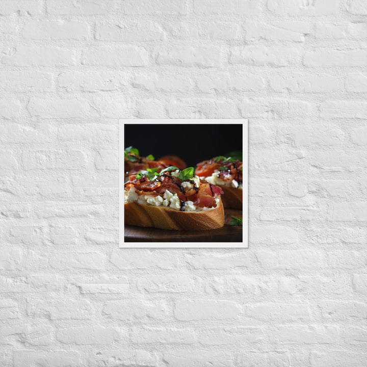 Open Faced BLT Crostini Framed poster 🤤 from Yumify.AI